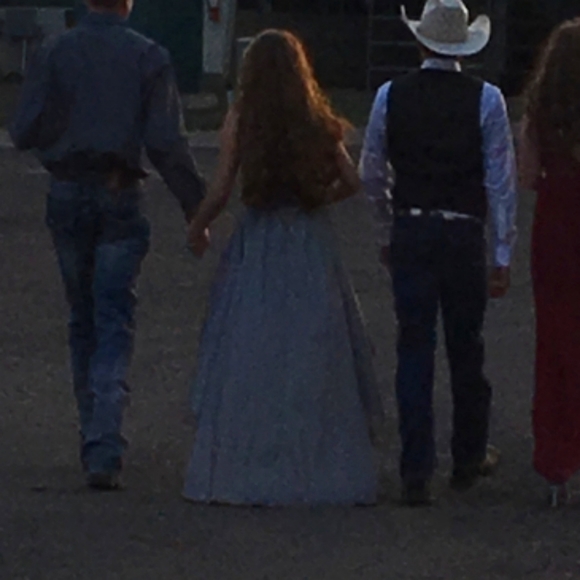 Grey bling high low prom dress - Picture 3 of 3